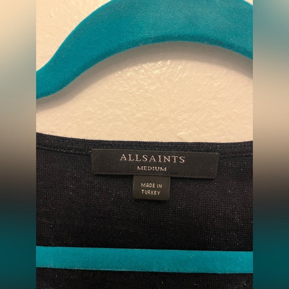 All Saints Ruched Sparkle Top - Picture 6 of 8
